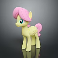 Cute Yellow Pony Toy with Pink Mane Tail and Blue Eyes Small Wings