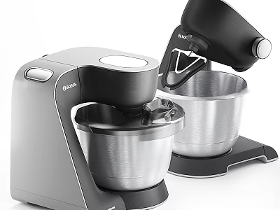 Beko Stand Mixers Black And Gray Modern Design With Stainless Steel Bowl 3d model