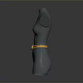 Stylish Yellow Waist Belt Accessory Showcased On Grey Mannequin For Daily Wear