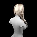 Artistic Female Bust Sculpture With Long Curly Hair And Realistic Upper Body