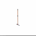 Durable Orange Mop With Long Handle Gray Grip And White Cleaning Head