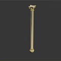 White Classical Column Design With Decorative Capital And Smooth Pedestal Base 3d model