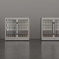 Commercial Beverage Display Refrigerators With Glass Doors And Multiple Units For Retail Stores
