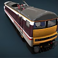 Modern Train With Yellow Front White Body Streamlined Design LINE Logo And Number 8701