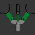 Outdoor Playground Equipment With Green Seats And Black Handrails Rotating Structure
