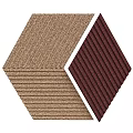 Brown And Maroon Ribbed Decorative Panels For Interior Decoration Projects 3d model