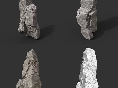 Natural Rock Formations With Various Shapes Sizes And Detailed Textured Surfaces 3d model