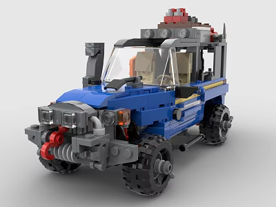 LEGO toy blocks buggy camper 3d model