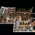 Modern Bar Floor Plan Design With Seating Area Counter And Interior Layout