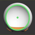 Cute Accent Furniture In White Green With Smiley Face Red Cheeks And Orange Mouth