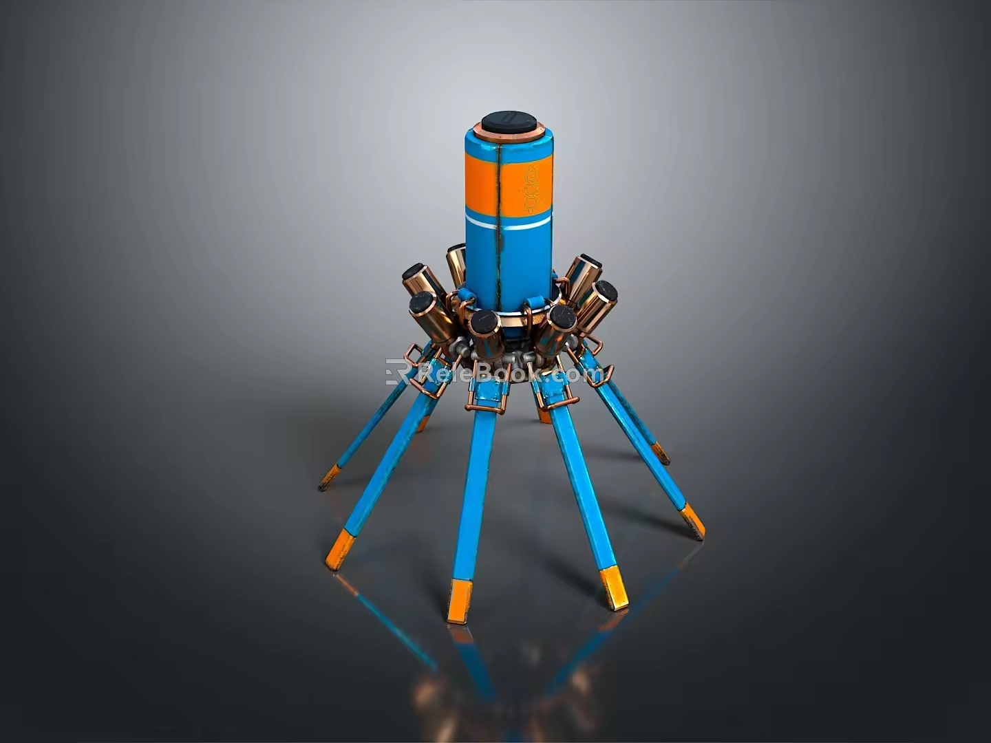 science fiction nuclear reactor science fiction item science fiction component high-tech component science fiction equipment science fiction scene 3d model