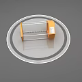 Orange Metal Storage Rack With Wire Shelves And Label Holder Design
