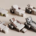 Comfortable Massage Beds with Various Designs Neutral Colors and Footrests for Relaxation and Spa Settings