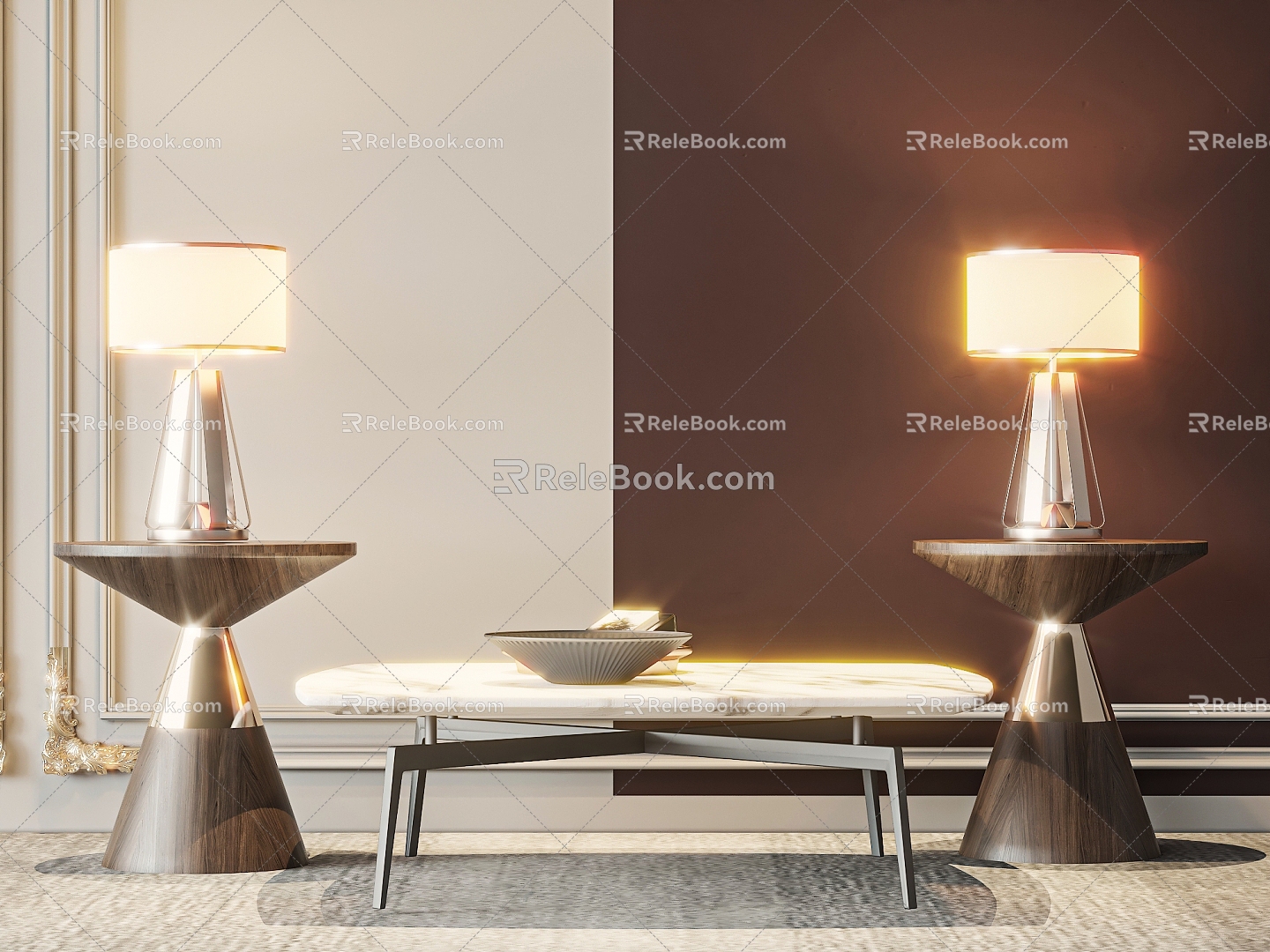 Coffee table side table 3d model