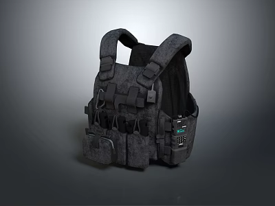 Practical Tactical Vest With Multiple Pockets Adjustable Straps And Durable Fabric 3d model