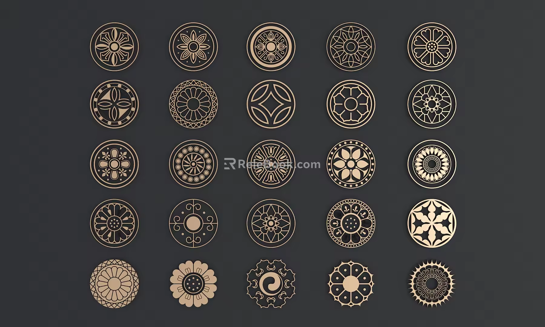 new chinese style carved 3d model