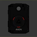 AXON Headphone Speaker Black Portable Device With Red Accents Modern Durable Design And Clear Sound