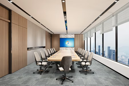 Modern Conference Room 3d model