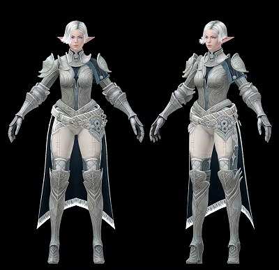 Modern Game Character Elf 3d model Modern Game Character Elf 3d model
