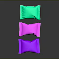 Vibrant Colorful Food Packaging Bags with Glossy Finish in Purple Pink Green