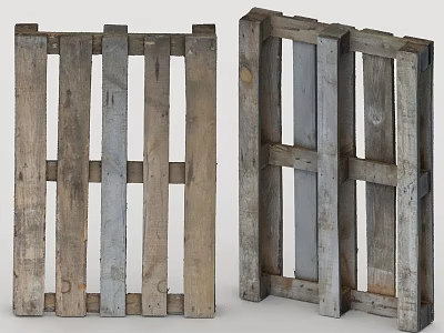 Industrial Wooden Pallets With Sturdy Wood Structure For Storage Handling Use 3d model