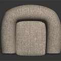 Beige Armchair With Wooden Arms And Legs For Modern Living Room Furniture