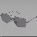 Trendy Hexagonal Sunglasses With Metallic Frame And Reflective Lenses For Fashionable Look