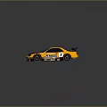 Yellow Black Penzol Racing Car With Nismo Red Bull Livery And Rear Wing