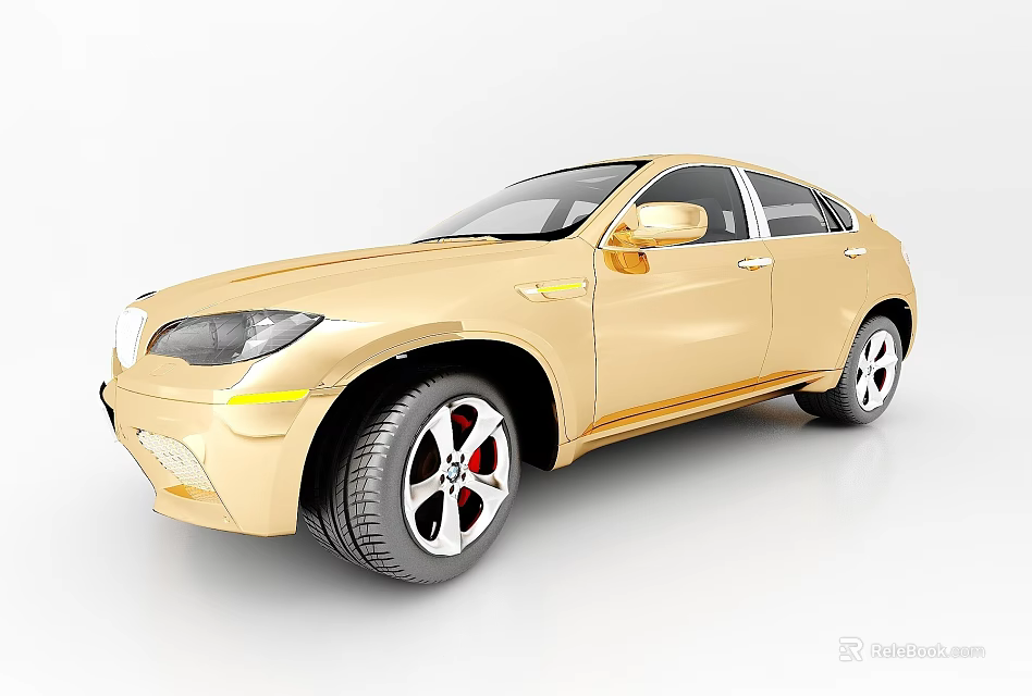 Golden SUV Car With Sporty Design Sleek Exterior And Stylish Wheels 3d model 