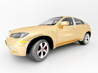 Golden SUV Car With Sporty Design Sleek Exterior And Stylish Wheels 3d model