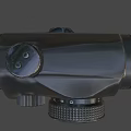 Tactical Weapon Optic Sight With Adjustable Knobs And Black Mount Design 3d model