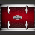 Professional Red Glitter Snare Drum With White Head And Chrome Hardware 3d model