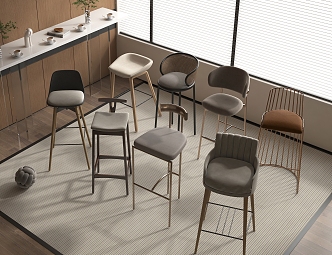 Modern Bar Chair 3d model