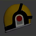 Tactical Weapon Helmet With Gold Black Decorative Pattern And Pink Circular Component