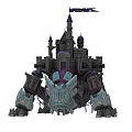 Game Movie Character Mechanical Castle With Purple Spires Flag And Dragon Head Decoration
