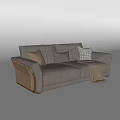 Modern double sofa 3d model