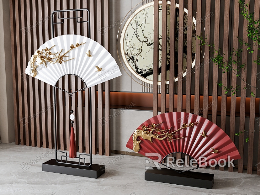 Fan jewelry ornaments combination model