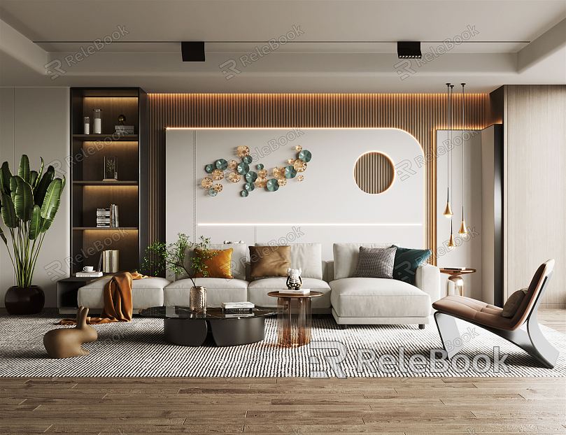 Modern Living Room Living Room Sofa Combination model