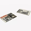 Vintage Books And Magazines With Retro Print Design And Bold Headlines