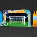 Cultural Sports Center Photo Spot With Football Field Goalpost And Basketball Hoop