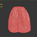 Light Colored Floral Pattern Fabric Clothing Storage Bag With Pleated Design