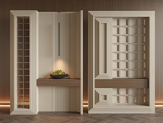 Middle-ancient porch partition entry partition decorative partition 3d model