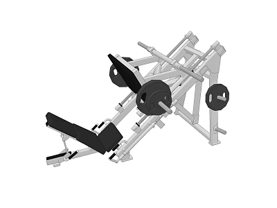 Heavy Duty Leg Press Sports Equipment For Strength Training With Adjustable Seat And Weight Plates 3d model