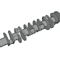 Automotive Engine Crankshaft With Precision Metal Components And Smooth Rotation