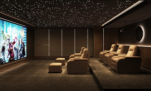 modern video room 3d model