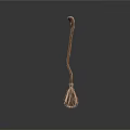 Traditional Household Broom With Wooden Handle And Bristle Cleaning Head