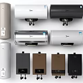 Multiple Household Water Heaters In Various Colors And Modern Designs