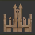 Modern Building Blocks Toy Building Blocks Toy Building Blocks Castle Wood Castle 3d model