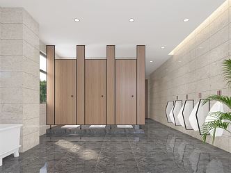 Public toilet Modern toilet 3d model