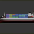 Vibrant Container Ship With Multicolored Cargo Containers And Red White Hull For Maritime Transport